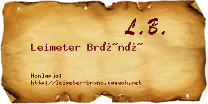 Leimeter Brúnó névjegykártya